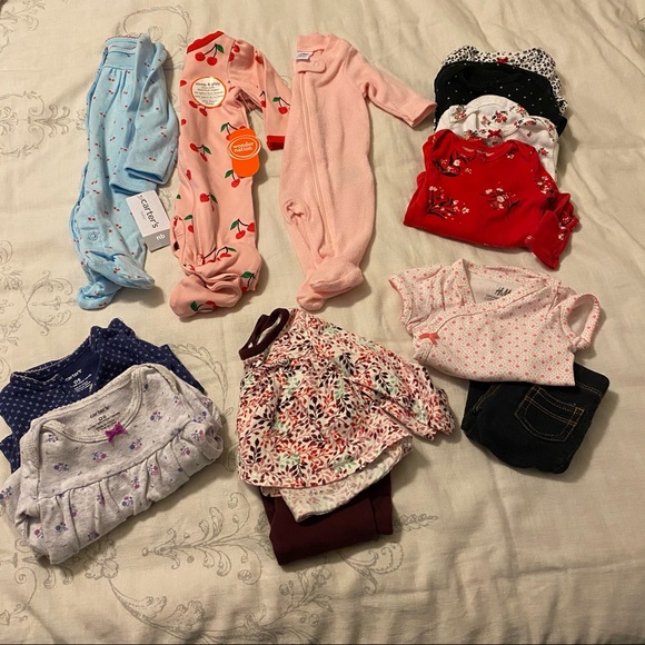 Newborn Baby Girl Bundle Lot of Clothes